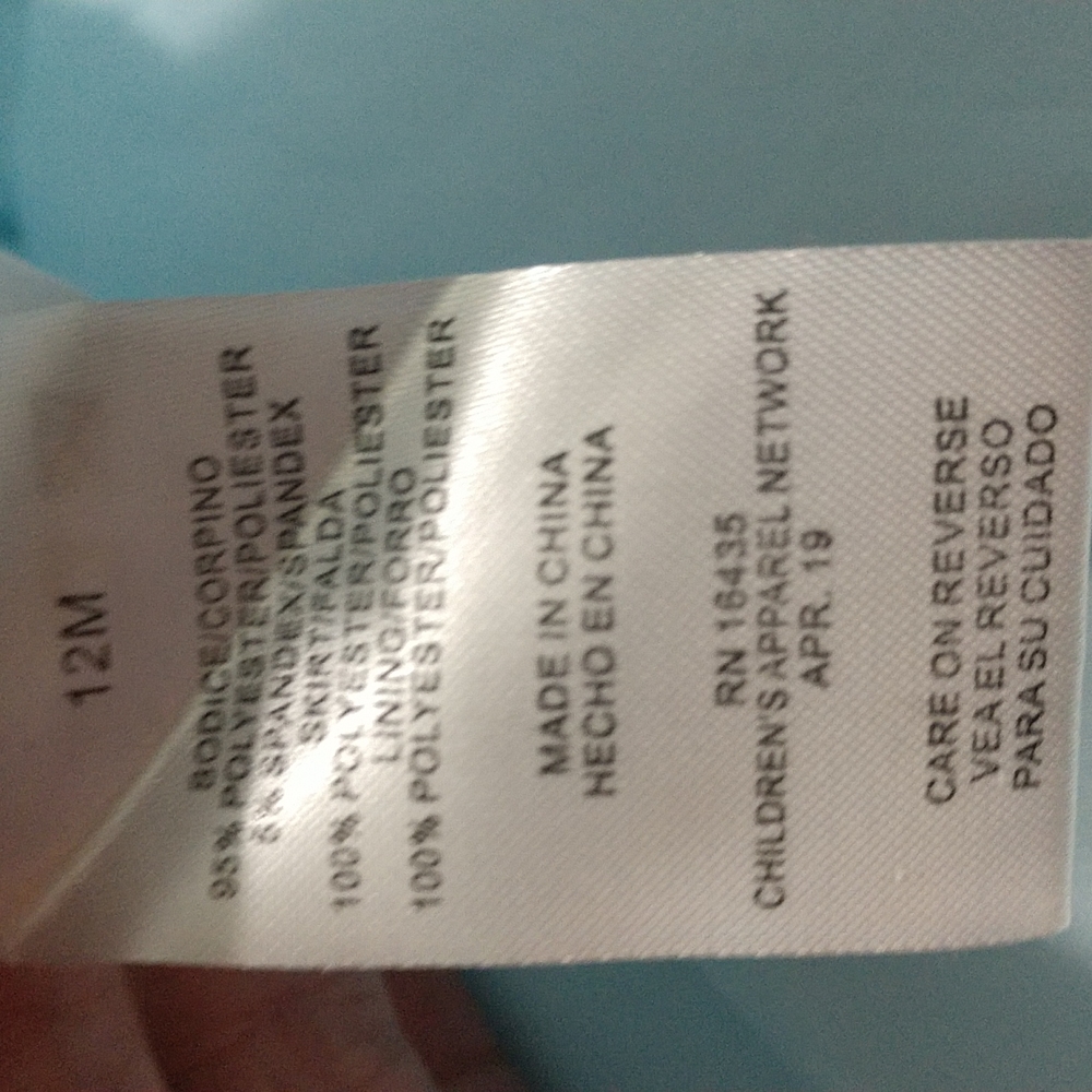 Nannette Baby Dress Beautiful Baby Blue Size 12 Months - Picture 10 of 10